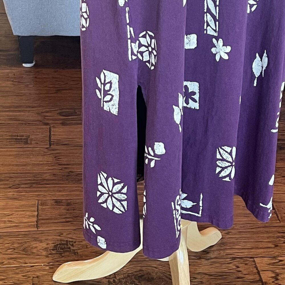 VTG Donna Maxi House Dress Women’s Size Small Pockets Purple Oversized Lounge - Picture 6 of 13